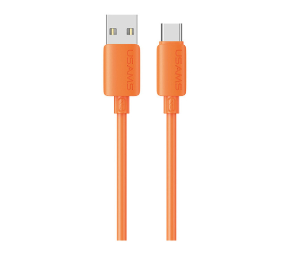 USAMS Kabel 3A Silicone Fast Charging USB-C pomarańczowy - 1569056 - zdjęcie